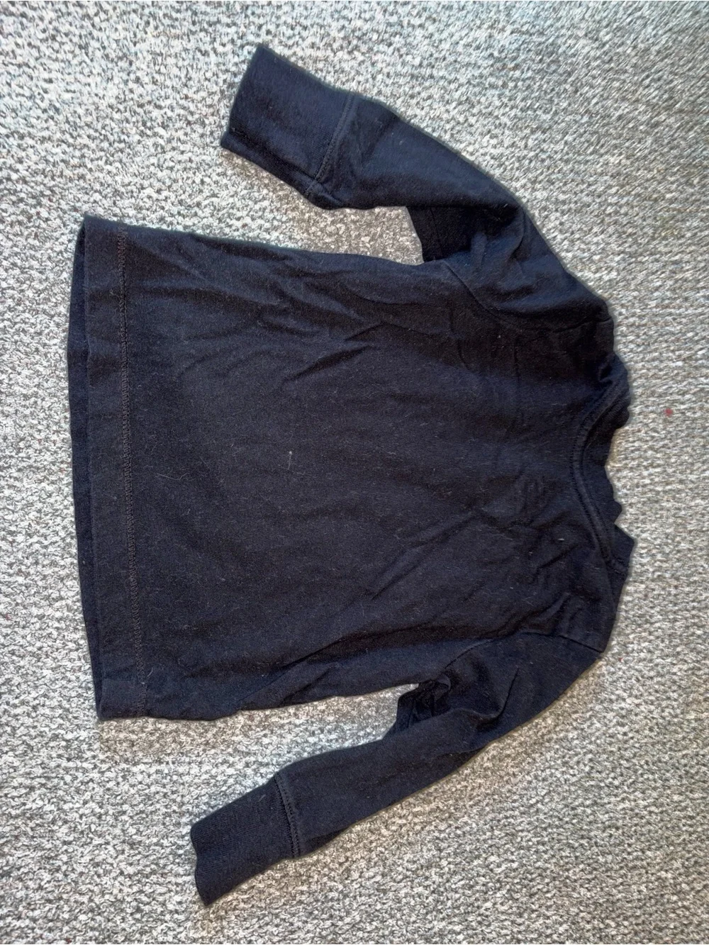 Vintage Old Navy Black Long-Sleeve Tee with Orange Pumpkin 'Trick or Treat'